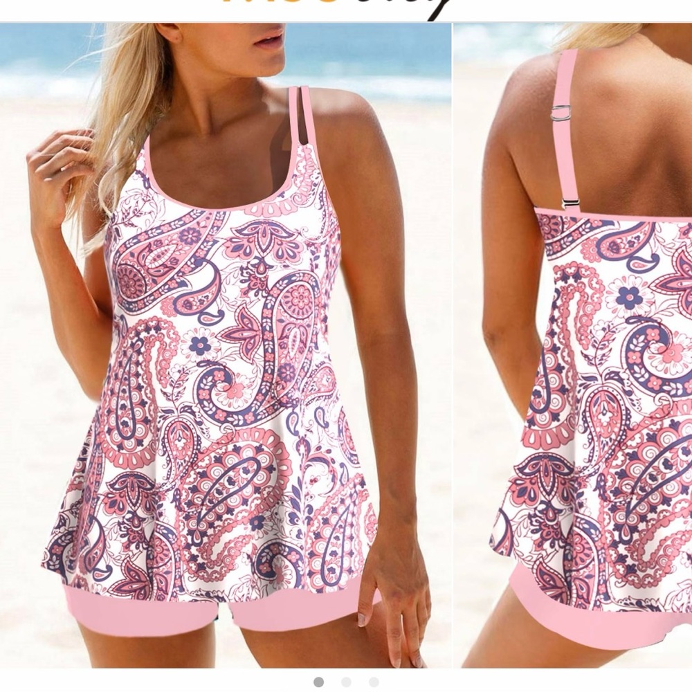 Tankini and shorts swimsuit